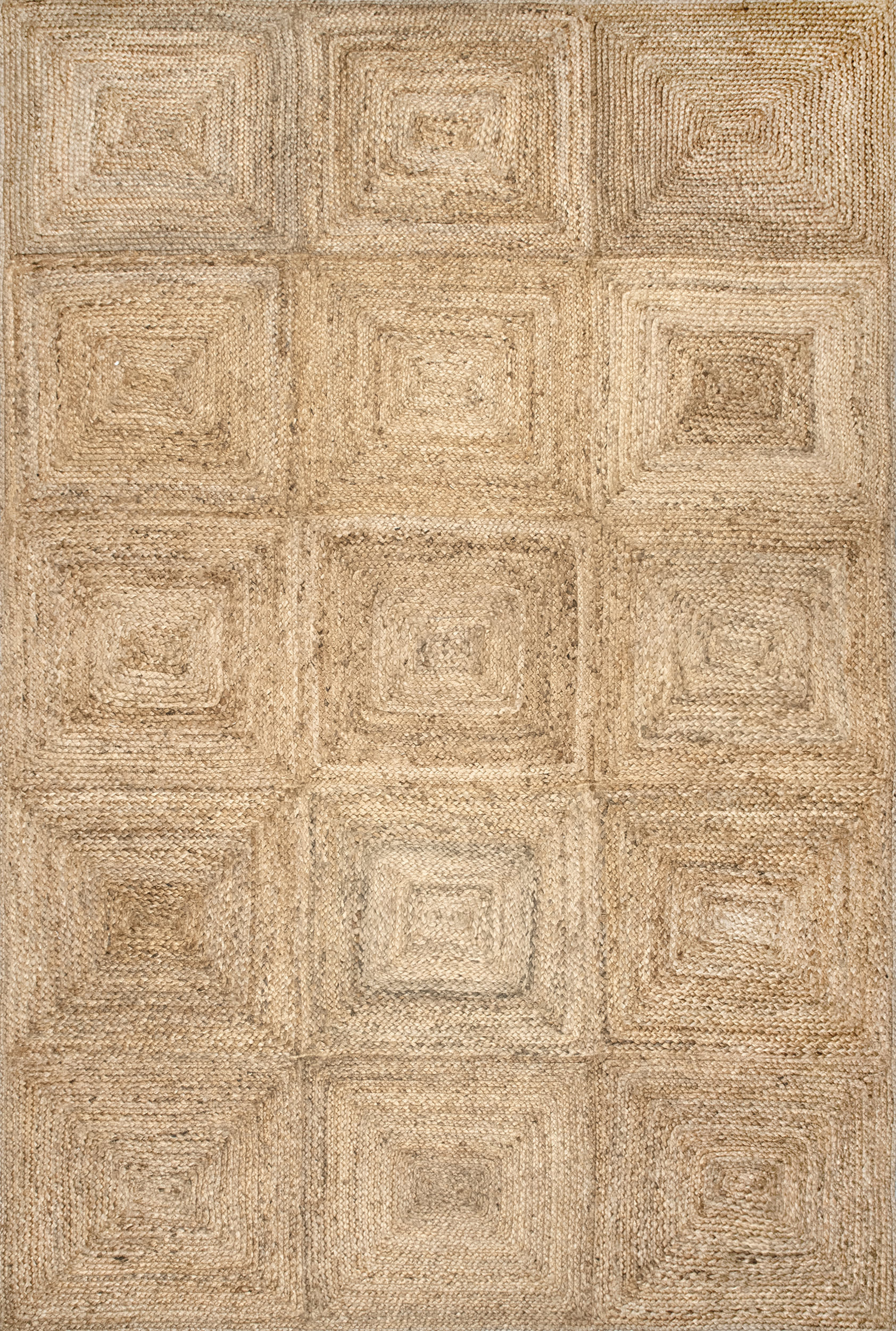 Natural Juniper Jute Tiled 8' 6"" x 11' 6"" rug | Rugs USA