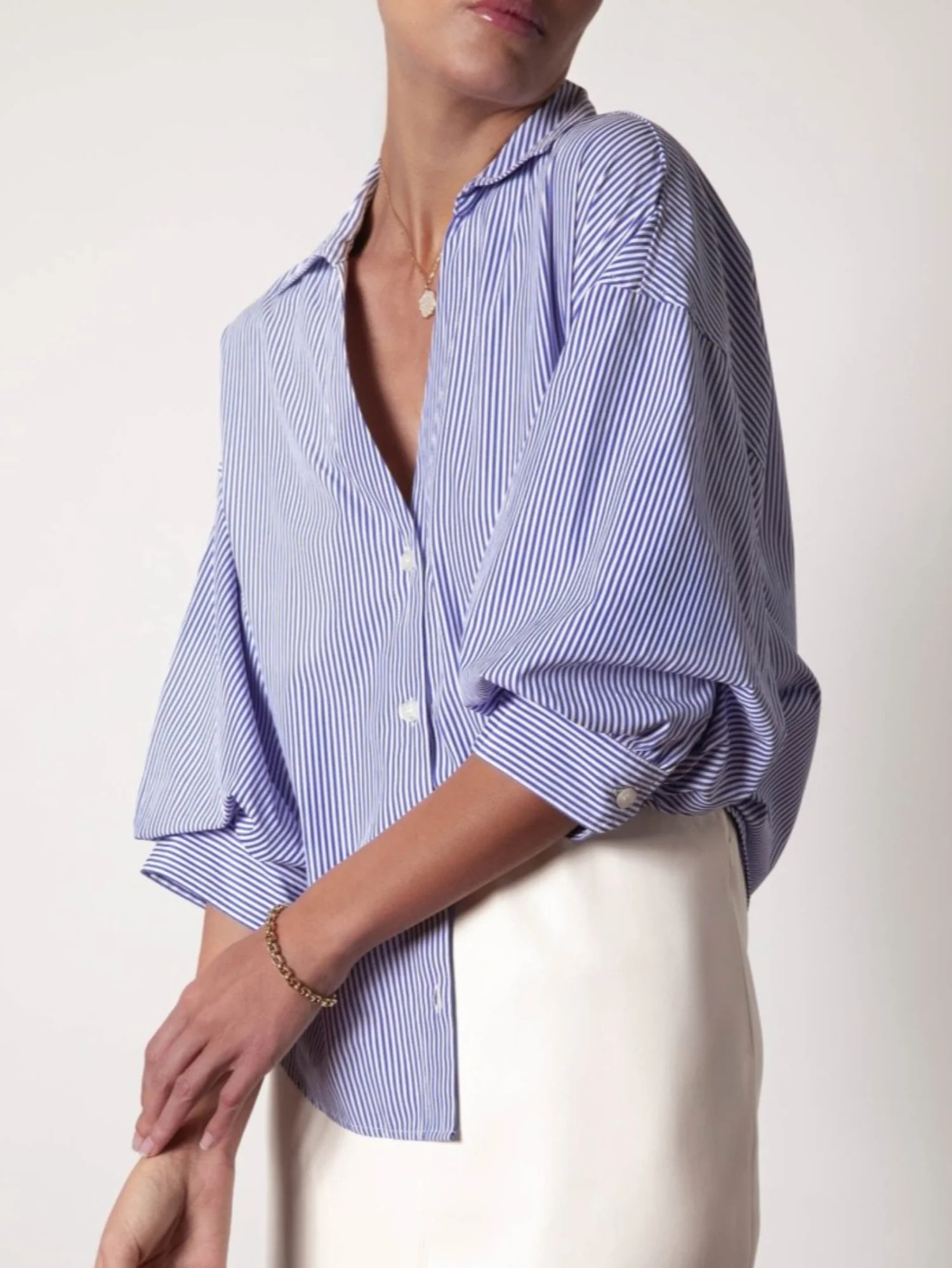 Women's Kate Shirt in Blue Stripe | Brochu Walker | Brochu Walker