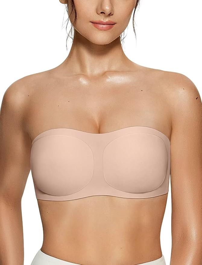 Vertvie Women's Wireless Strapless Bra Seamless Padded Bandeau Bra Non-Slip Silicone Tube Top Pus... | Amazon (US)