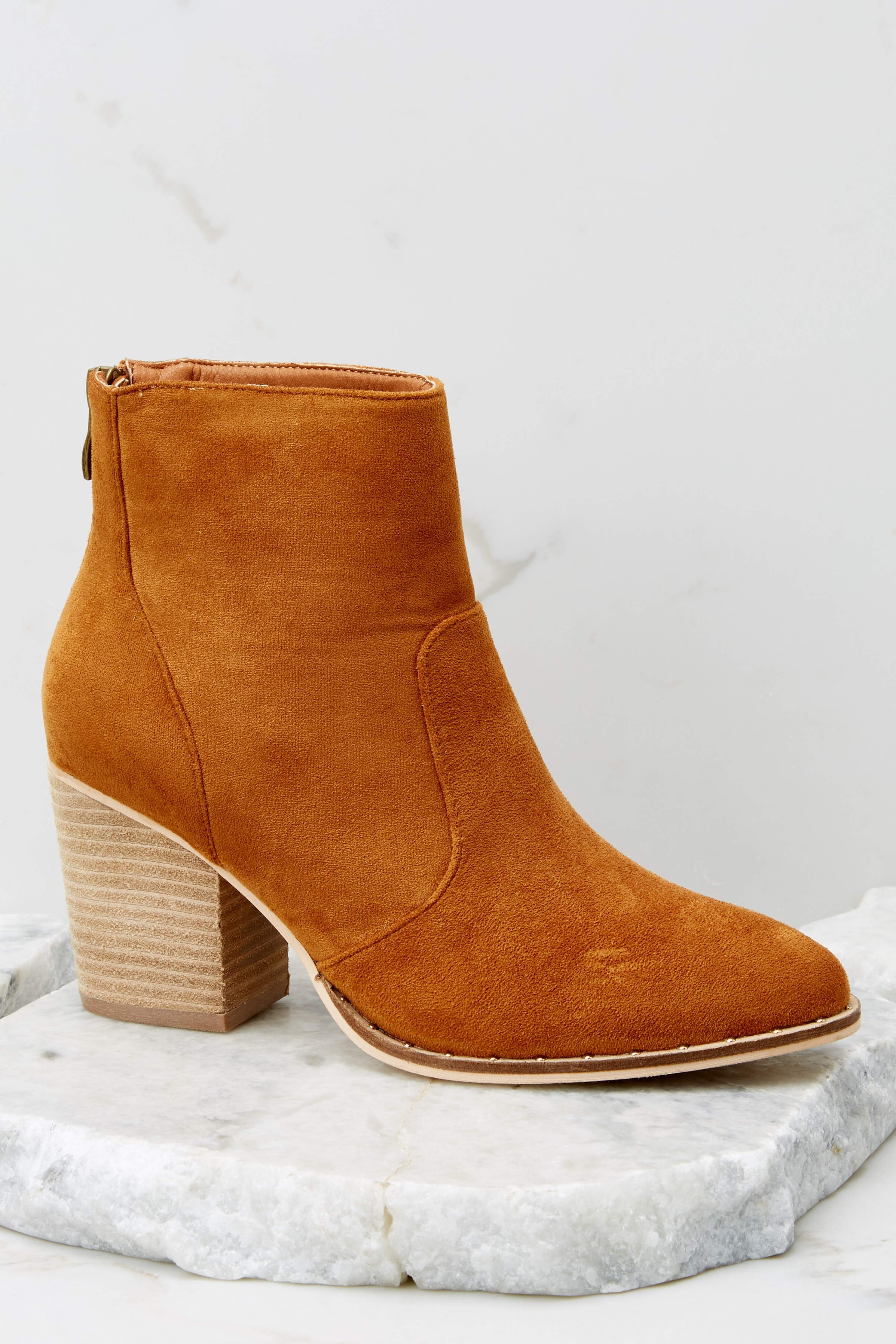 First Steps Camel Ankle Booties | Red Dress 