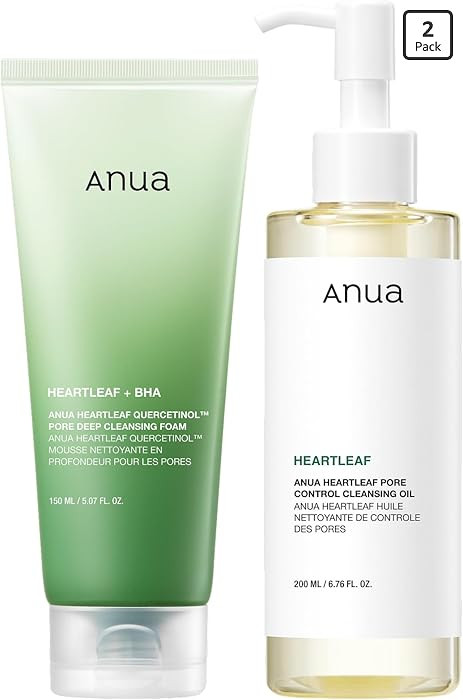 ANUA Double Cleansing Duo for Facial Cleansing : Heartleaf Pore Control Cleansing Oil & Quercetin... | Amazon (US)