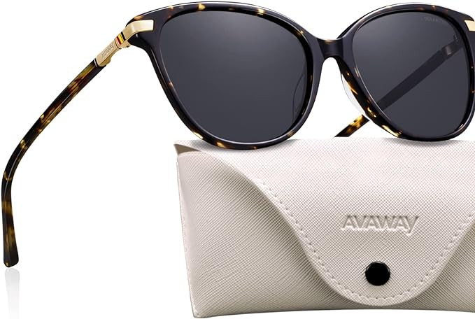 AVAWAY Polarized Cat Eye Sunglasses for Women Trendy 2024 100% UV Protection Acetate Frame Cateye... | Amazon (US)