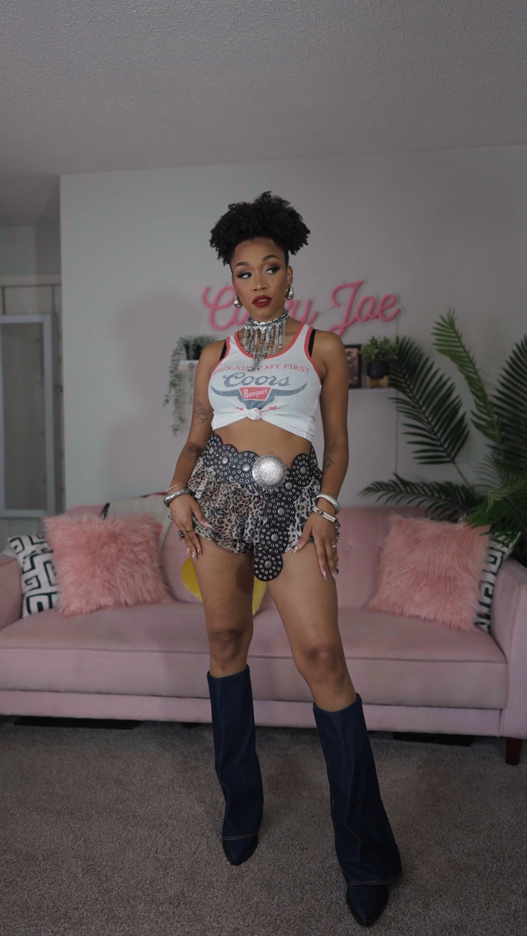 Am I living for this western fashion trend? UGH it’s just so fun. You can over accessorize and still get it right. There’s so many variations of the look and this might be one of my favorites. #Cowboycarter #westernoutfits 

#LTKMidsize #LTKFindsUnder50