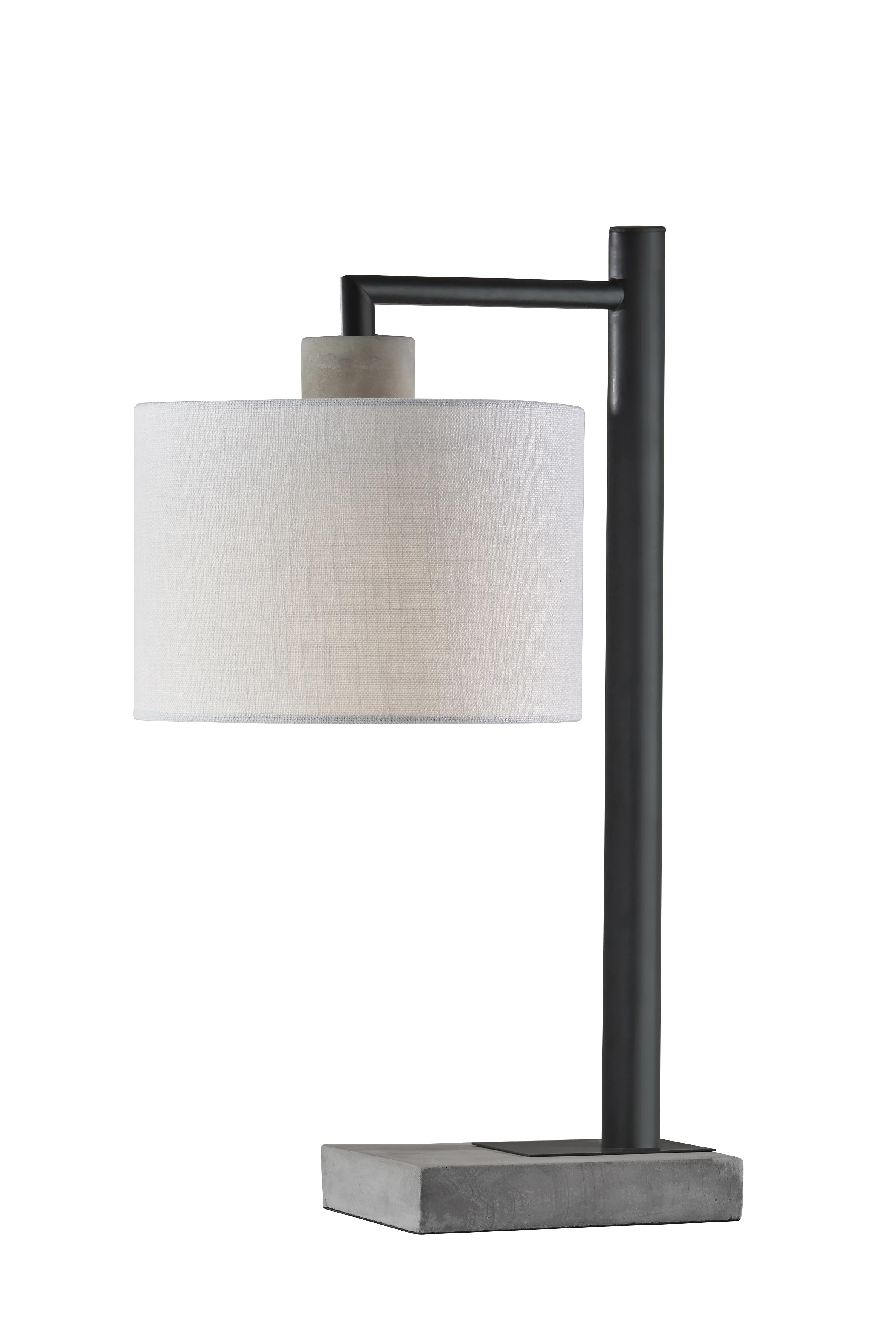 Adesso Devin Table Lamp, Black with Grey Cement Accents | Walmart (US)