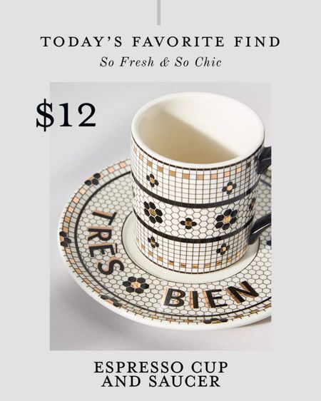 Bistro tiles espresso cup and saucer on sale!
-
Anthropologie - kitchen goods - entertaining gift - gifts for her - gifts for him - sale home gifts 

#LTKGiftGuide #LTKunder50 #LTKhome