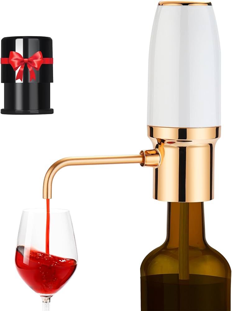 Electric Wine Aerator Pourer with Stopper, Automatic Wine Bottle Dispenser Machine with USB Recha... | Amazon (US)