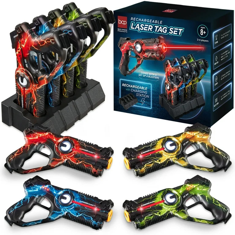 Best Choice Products Set of 4 Rechargeable Laser Tag Blasters No Vests Needed w/Docking Station -... | Walmart (US)