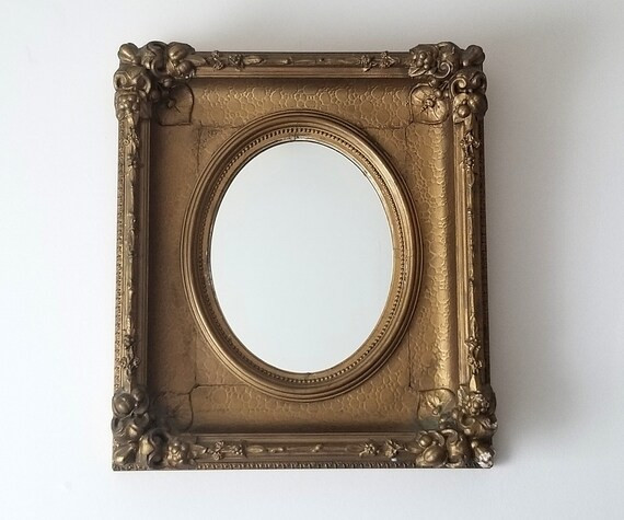 Antique Victorian Gilt Gesso Oval Wall Mirror  Vintage Gilded | Etsy | Etsy (US)