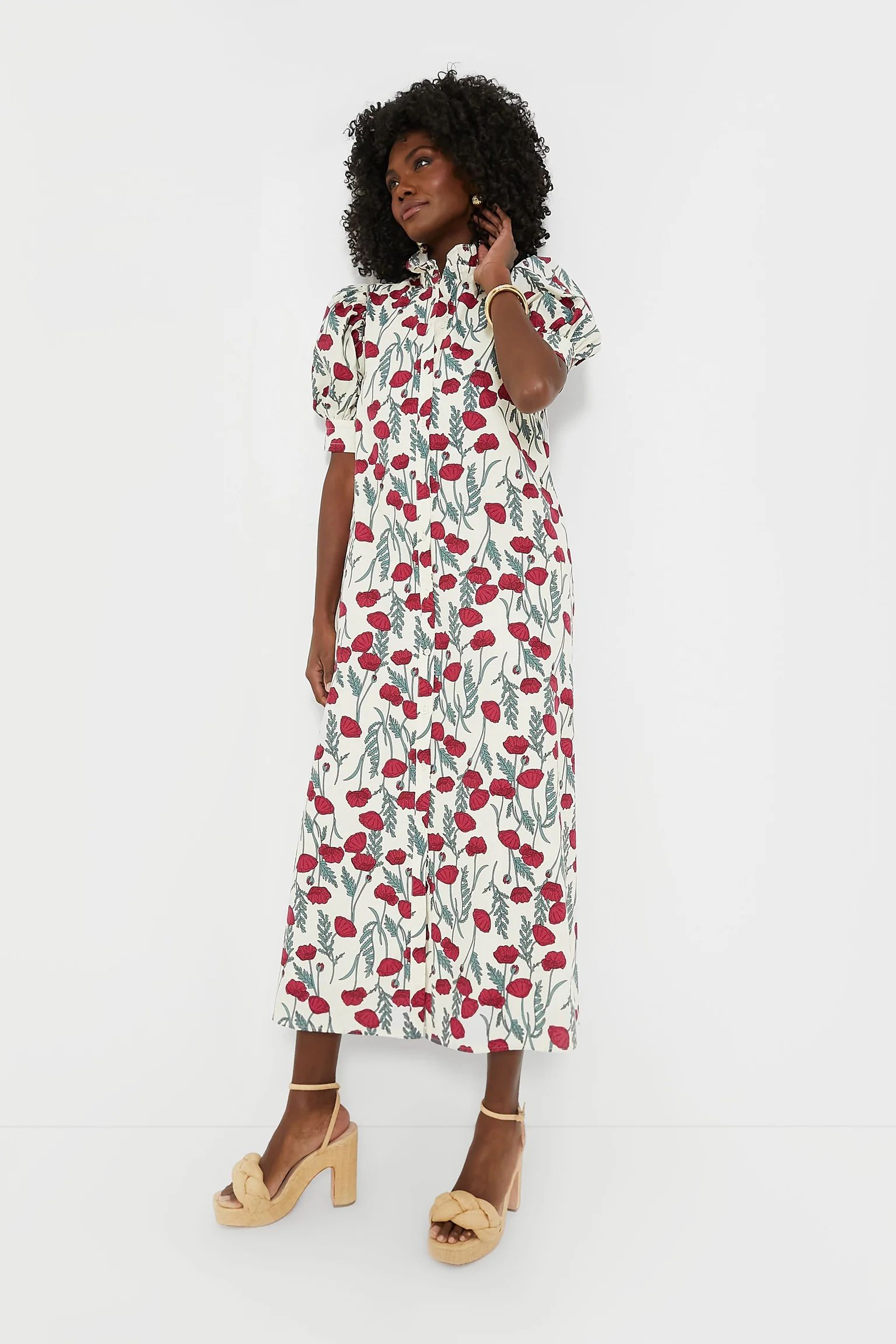 Amaryllis Floral Louisa Midi Dress | Tuckernuck (US)