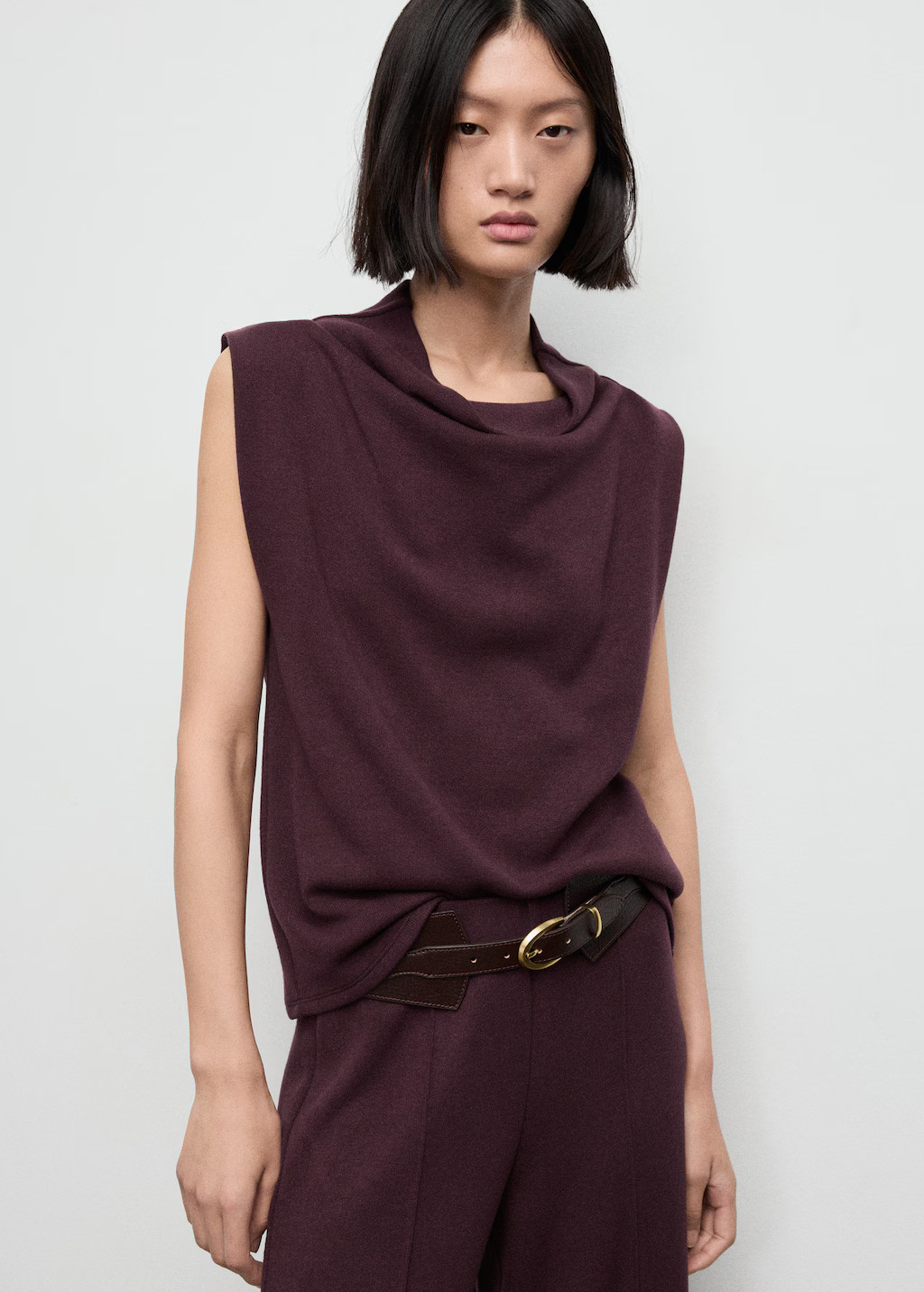 Draped neck top | MANGO (UK)