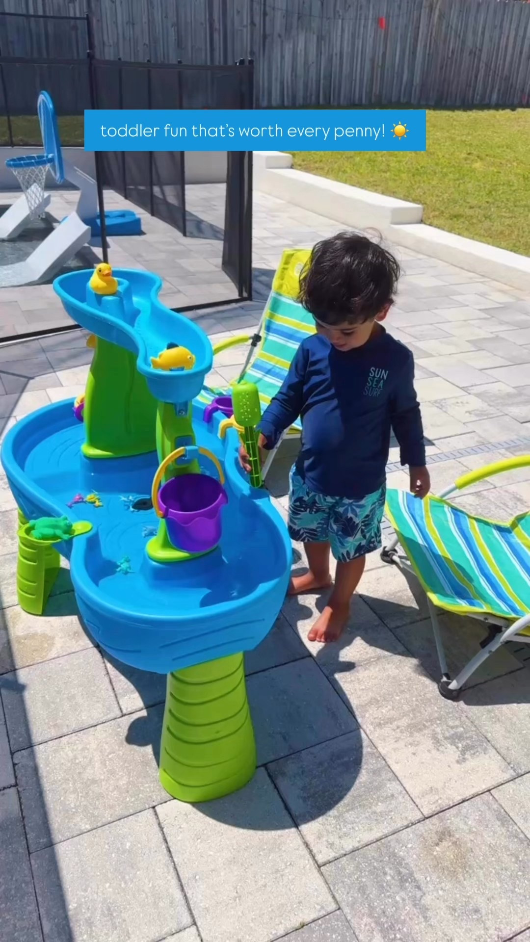 Toddler fun that’s worth every penny! ☀️Wish we got this sooner 🙌
• Toddler water table 
• Sensory fun
• This one & others linked below 👇 