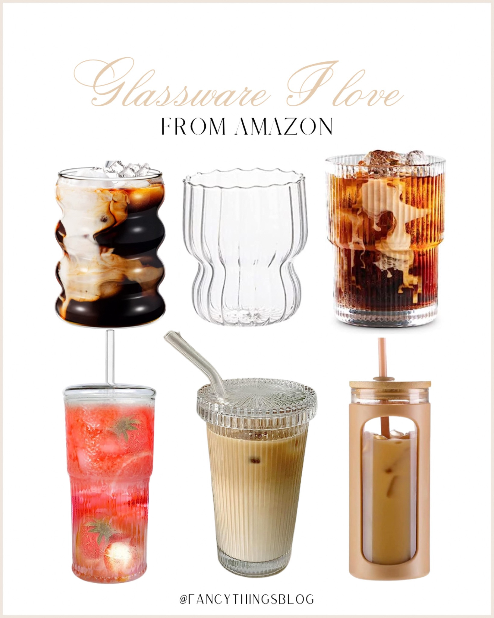 Some of my favorite glasses from amazon! 

Glass tumbler, amazon home, coffee glasses, glass straws, glass lid, soda glass, trending, kitchen finds, drinking glasses, fancythingsblog

#LTKhome #LTKunder50 #LTKFind