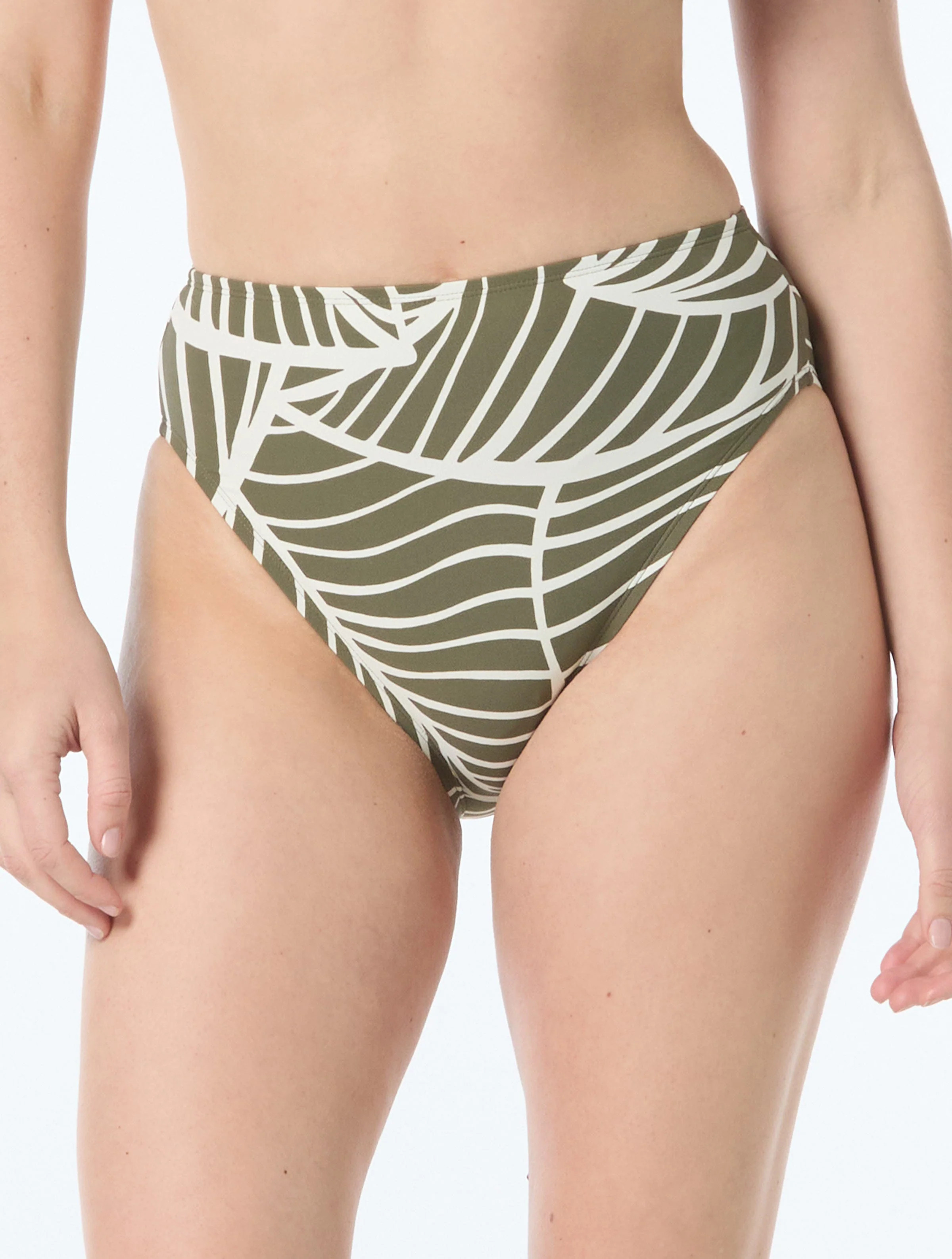 Coco Reef High Esteem High Leg High Waist Bikini Bottom - Graphic Palm | Beach2Ocean