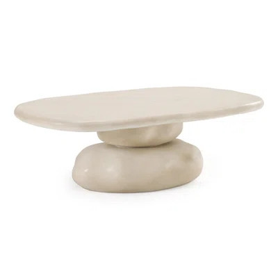 Coates - Modern Beige Concrete Coffee Table | Wayfair North America