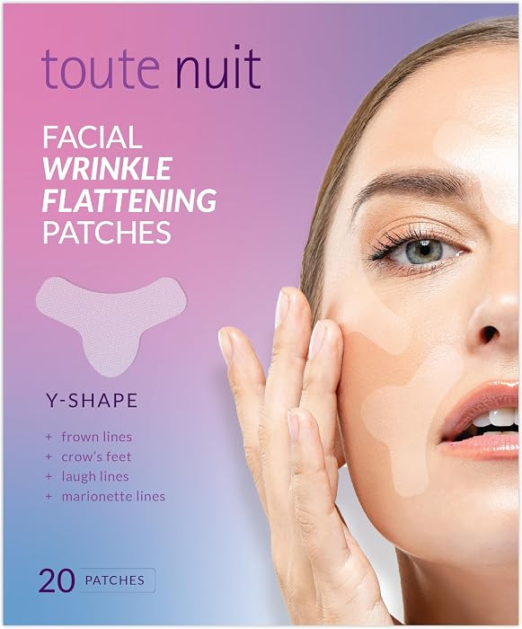 Toute Nuit Wrinkle Patches – Y Shape – Face Tape for Forehead, Between the Eyes & Around Mout... | Amazon (US)