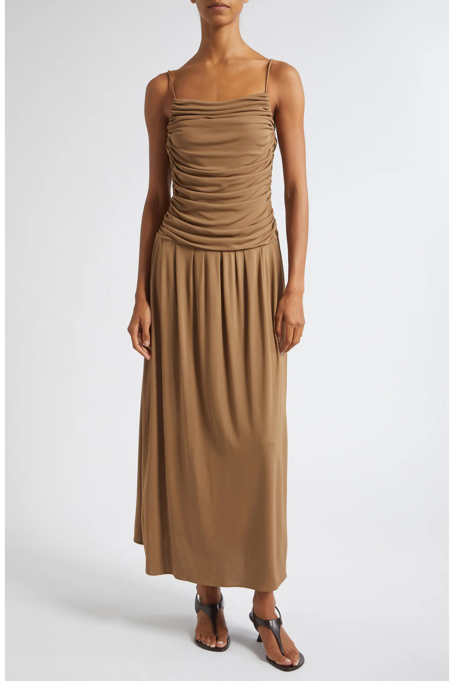 Kallmeyer Reese Ruched Sleeveless Maxi Dress (Women) | Nordstrom | Nordstrom