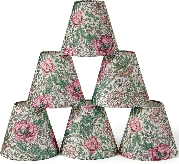 6 Pack Morris Vintage Chandelier Shades, Honeysuckle Rose | Amazon (US)