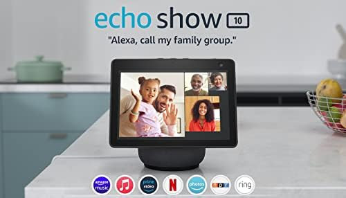 Echo Show 10 (3rd Gen) | Our best-sounding smart display with motion and Alexa | Charcoal | Amazon (US)