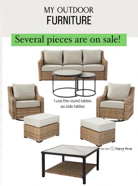 My outdoor living furniture…
The “set” is on sale.

The ottomans go in and out of stock- but I check for them daily. 


#LTKsalealert #LTKhome #LTKSeasonal