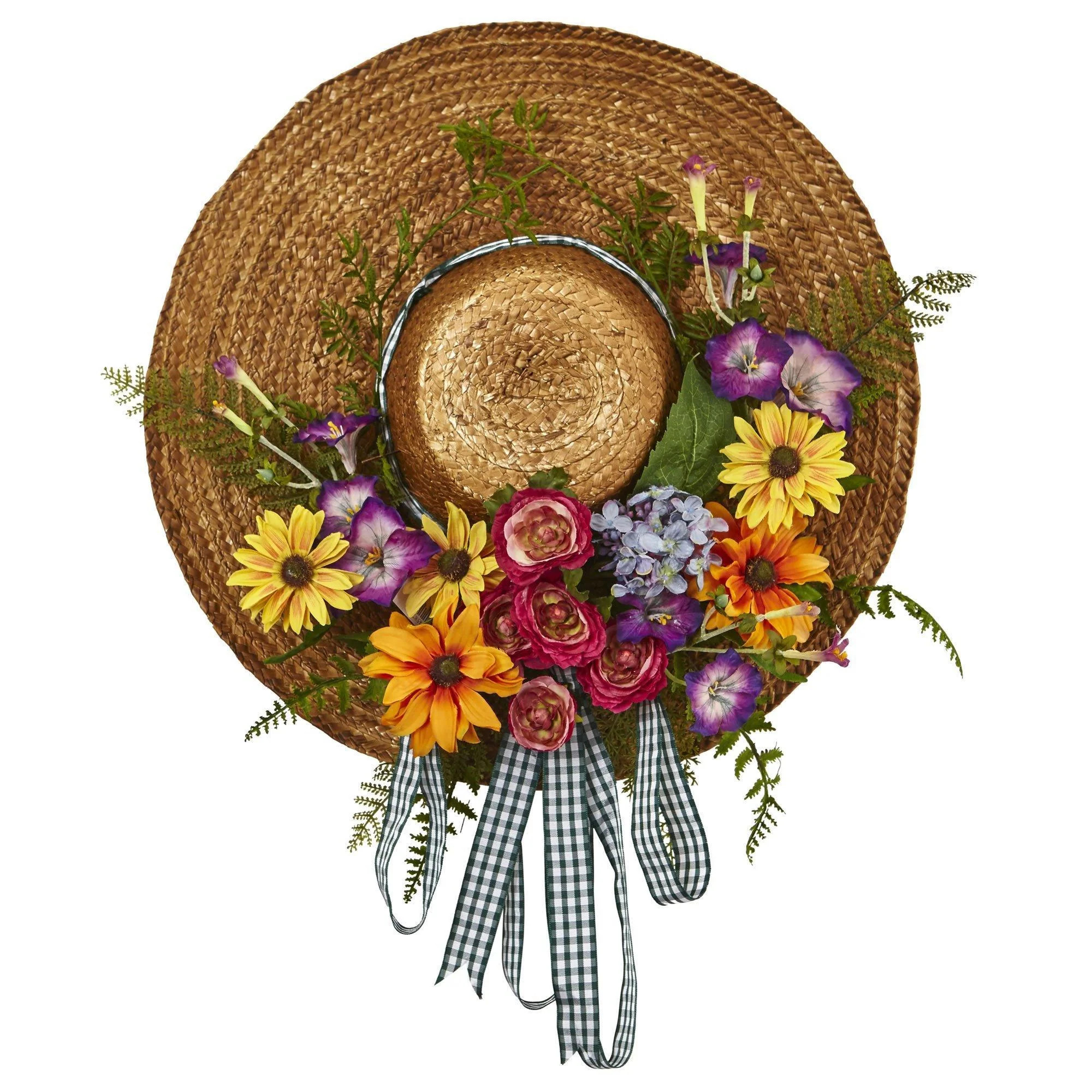 Mixed Flower Hat Wreath | Nearly Natural | Nearly Natural