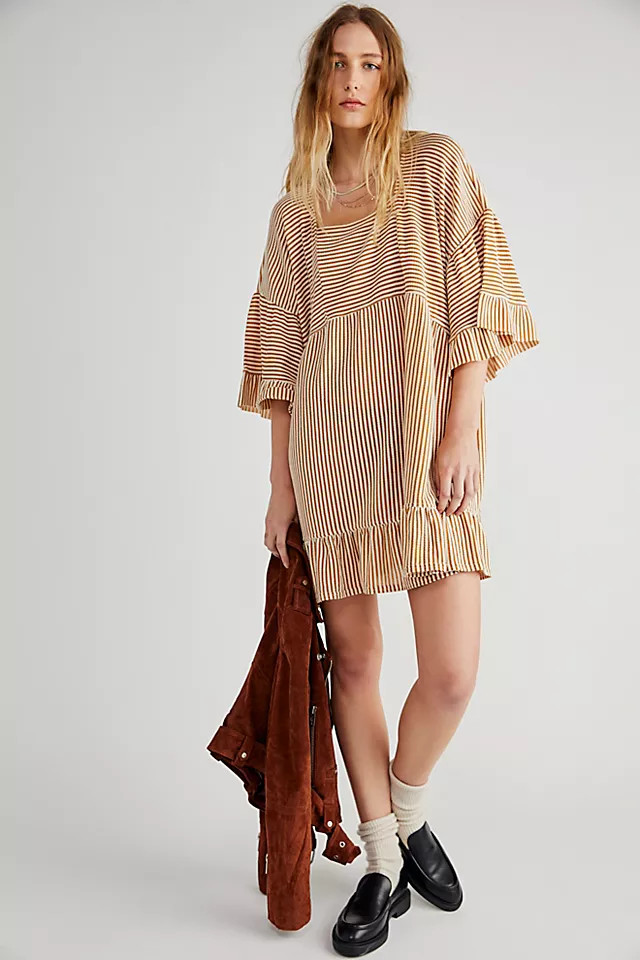 El Mar Striped Mini Dress | Free People (Global - UK&FR Excluded)