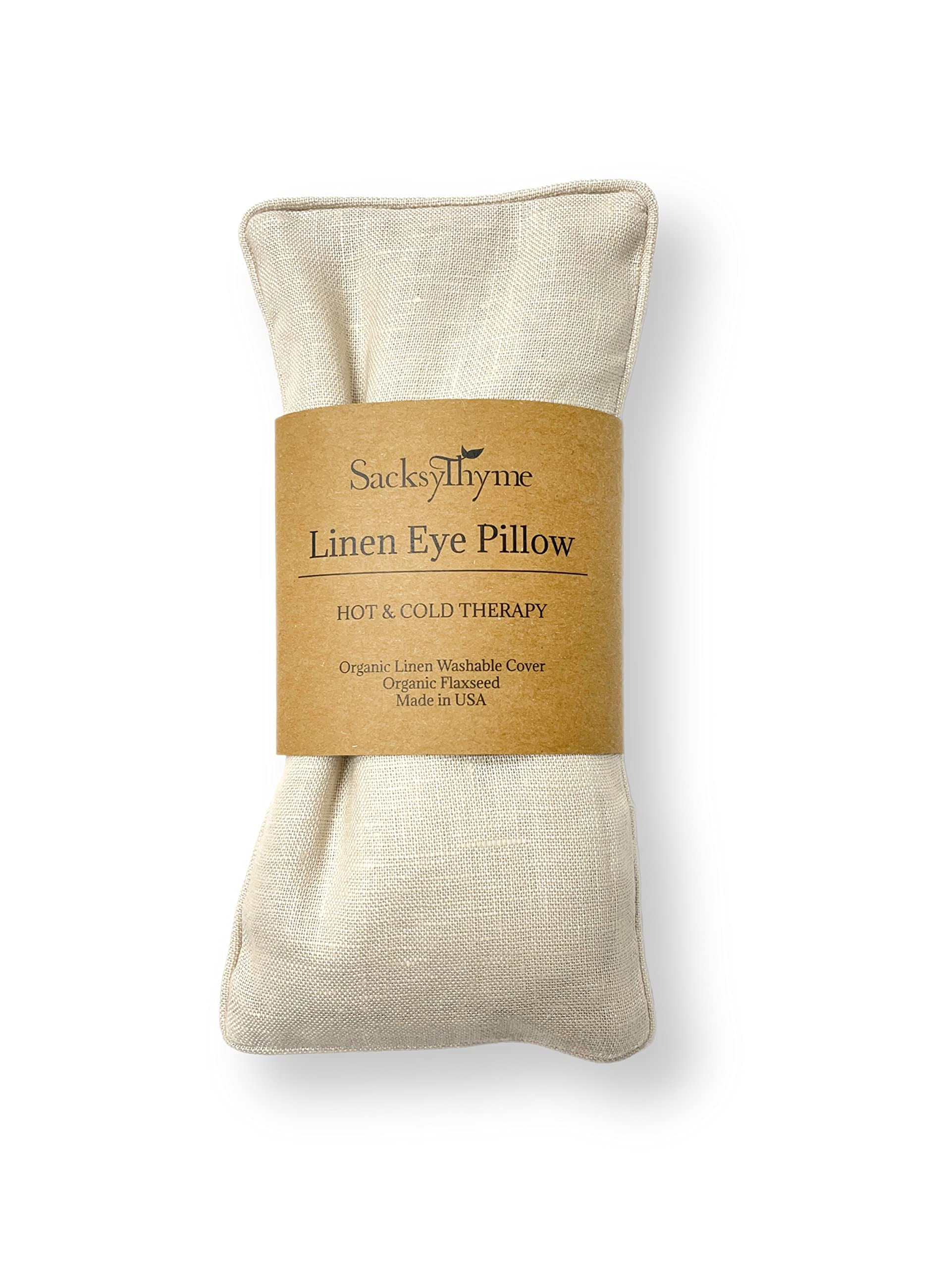 Organic Linen Eye Pillow - Lavender & Flaxseed for Relaxation, Yoga, Stress Relief - Microwavable... | Amazon (US)