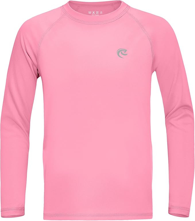 Boys UPF 50+ Swim Shirt Long Sleeve, 1 or 2 Pack UV Sun Protection Rash Guard, Youth Kids SPF Wat... | Amazon (US)
