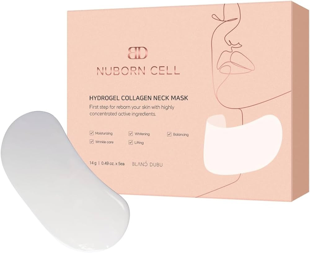 NUBORN CELL Hydrogel Collagen Neck Mask, Hyaluronic Acid 5-Pack | Amazon (US)
