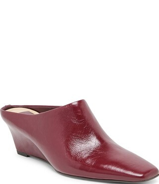 Hilah Leather Wedge Mules | Dillard's