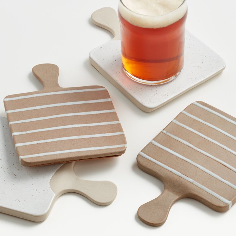 Dune Stone Coasters, Set of 4 + Reviews | Crate and Barrel | Crate & Barrel