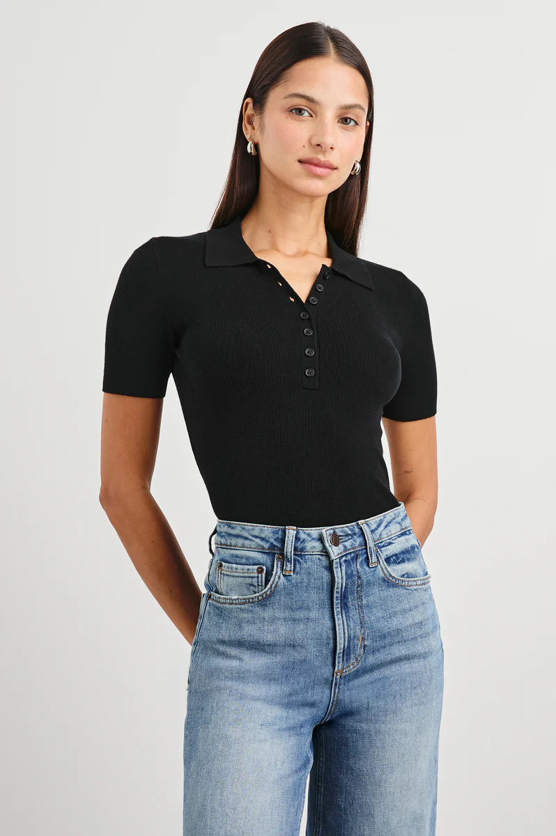 COURT POLO SHIRT - BLACK | Rails