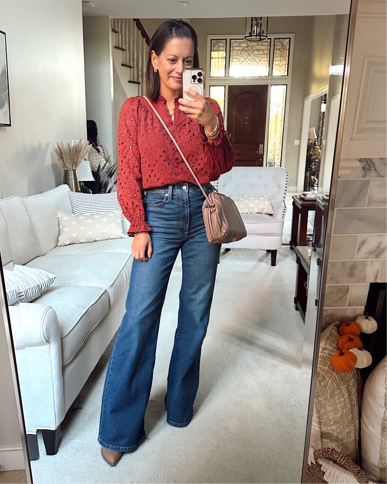 Date night outfit! Amazon eyelet long sleeve top (runs tts to small), amazon jeans run true to size, Amazon boots run true to size.

#LTKFindsUnder50 #LTKOver40 #LTKStyleTip