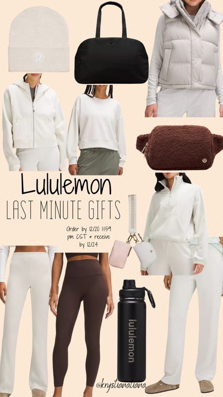 Lululemon last minute gifts! Order 12/20 by 11:59 pm CST and receive by 12/24!








Lululemon, Gift Guide, Gifts, Comfy Fashionn

#LTKsalealert #LTKGiftGuide #LTKHoliday