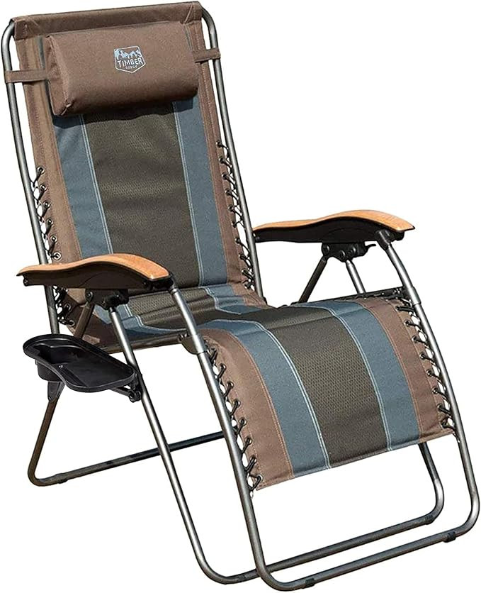 Timber Ridge Zero Gravity Chair Oversized Recliner Padded Folding Patio Lounge Chair 350lbs Capac... | Amazon (US)