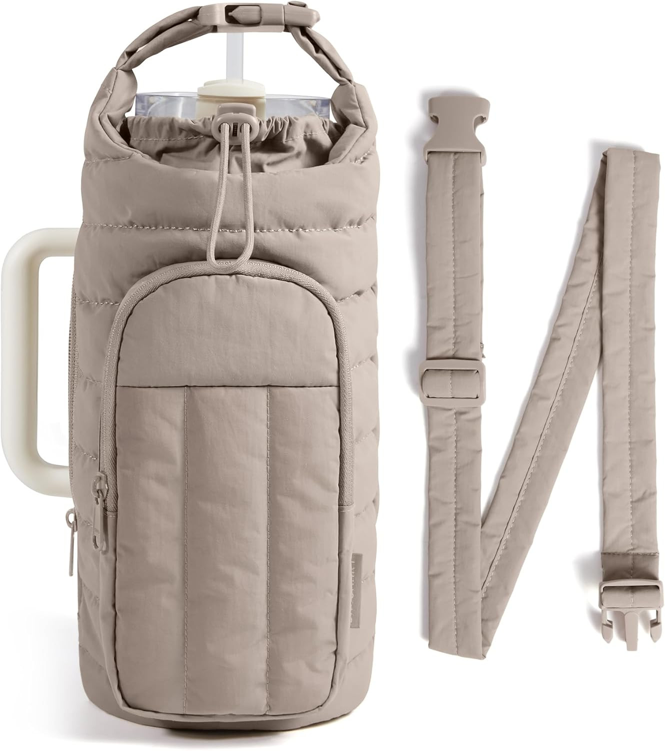 Amazon.com : BAGSMART Water Bottle Holder Bag with Strap, 40/32 oz Crossbody Bag Gym Accessories,... | Amazon (US)