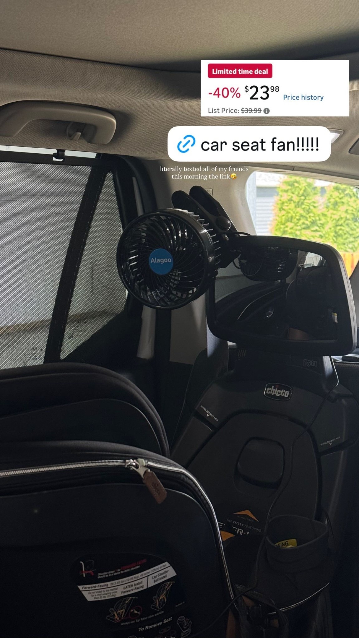 Love this car seat fan! Literally just texted all of my friends this morning the link🤣

Amazon - Amazon finds - car seat fan - summer - summer baby essentials 

#LTKmomlife #LTKBaby #LTKSeasonal