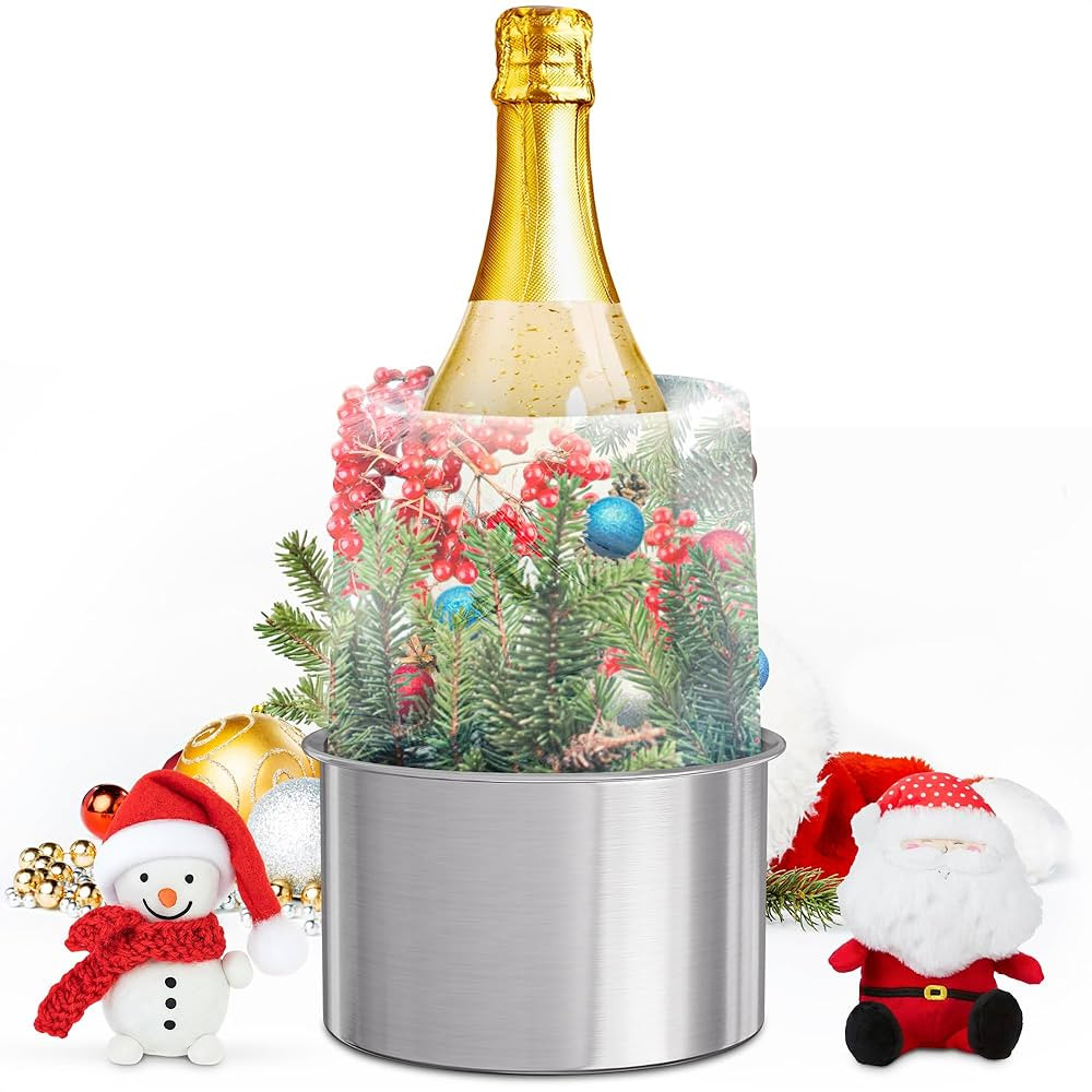 Champagne Bucket Ice Mold Wine Chiller - Stainless Steel Bottle Champagne Ice Bucket Flower Food ... | Amazon (CA)