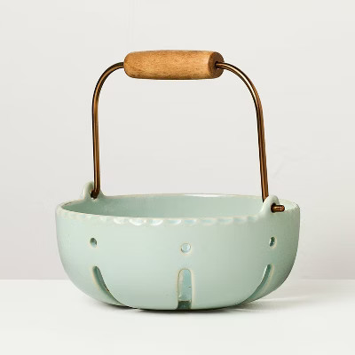 Stoneware Berry Serving Bowl with Handle Peace Blue - Hearth & Hand™ with Magnolia | Target