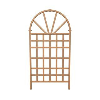 39"L x 77"H Savannah Embossed Vinyl Trellis, Brown, VA68207 | The Home Depot