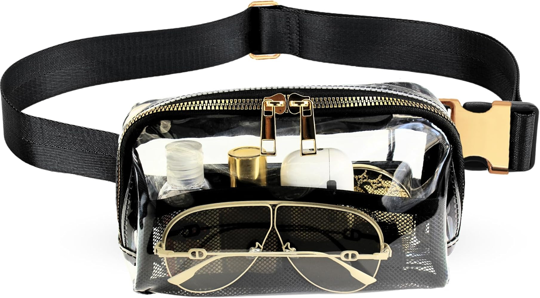 FORZAROCKET Clear Fanny Pack w/Long Strap 70" - Stadium Approved - Clear Crossbody Bag w/Extended... | Amazon (US)