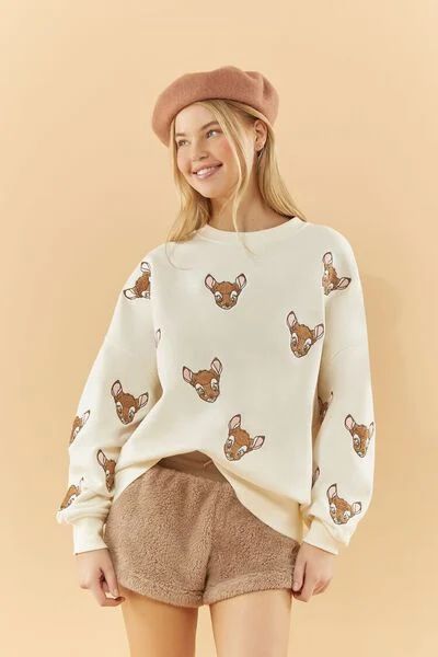 Disney Embroidered Bambi Pullover | Forever 21 (US)