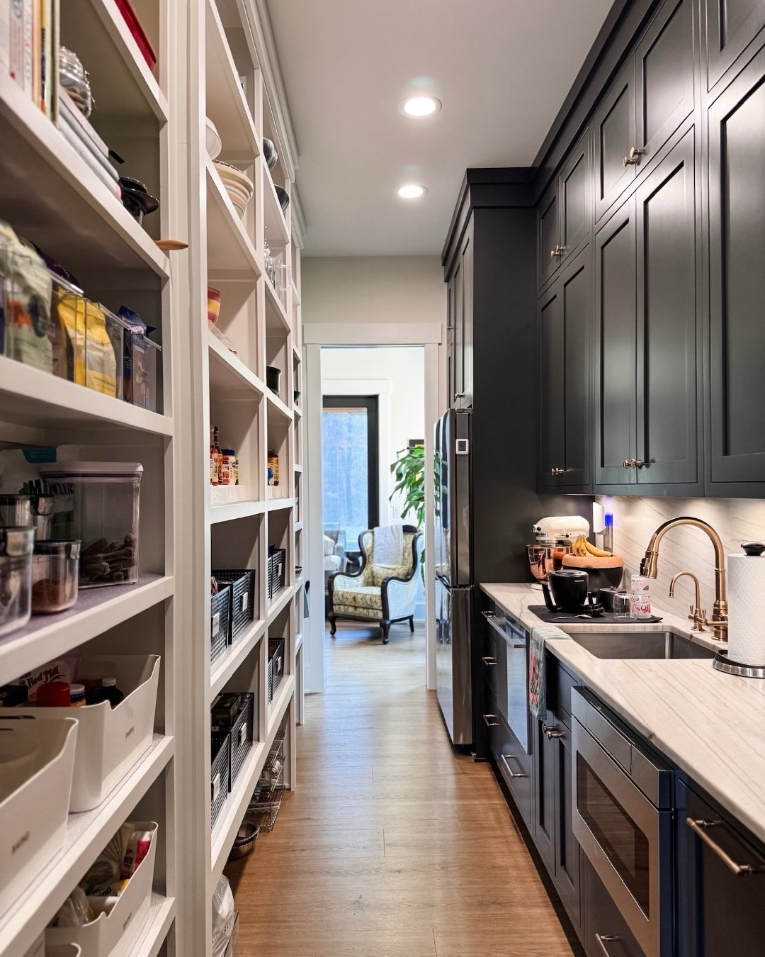 When pressed for a favorite space to organize, I always say pantries! They are the space that everyone in the home touches daily, is replenished weekly and is the starting point for all of the great meals around the table.

Creating a system that works for even the littlest family member, but feels elevated enough to keep the doors open is always the end goal. 🪄