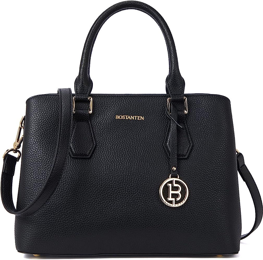 BOSTANTEN Women Leather Handbag Designer Top Handle Satchel Shoulder Tote Bags Crossbody Purses | Amazon (US)