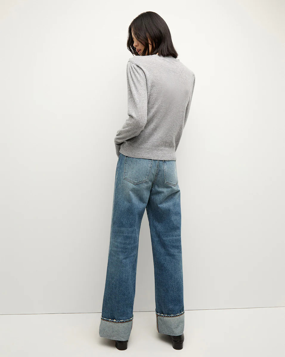 Nelia Cashmere Pullover | Button Accent | Veronica Beard
