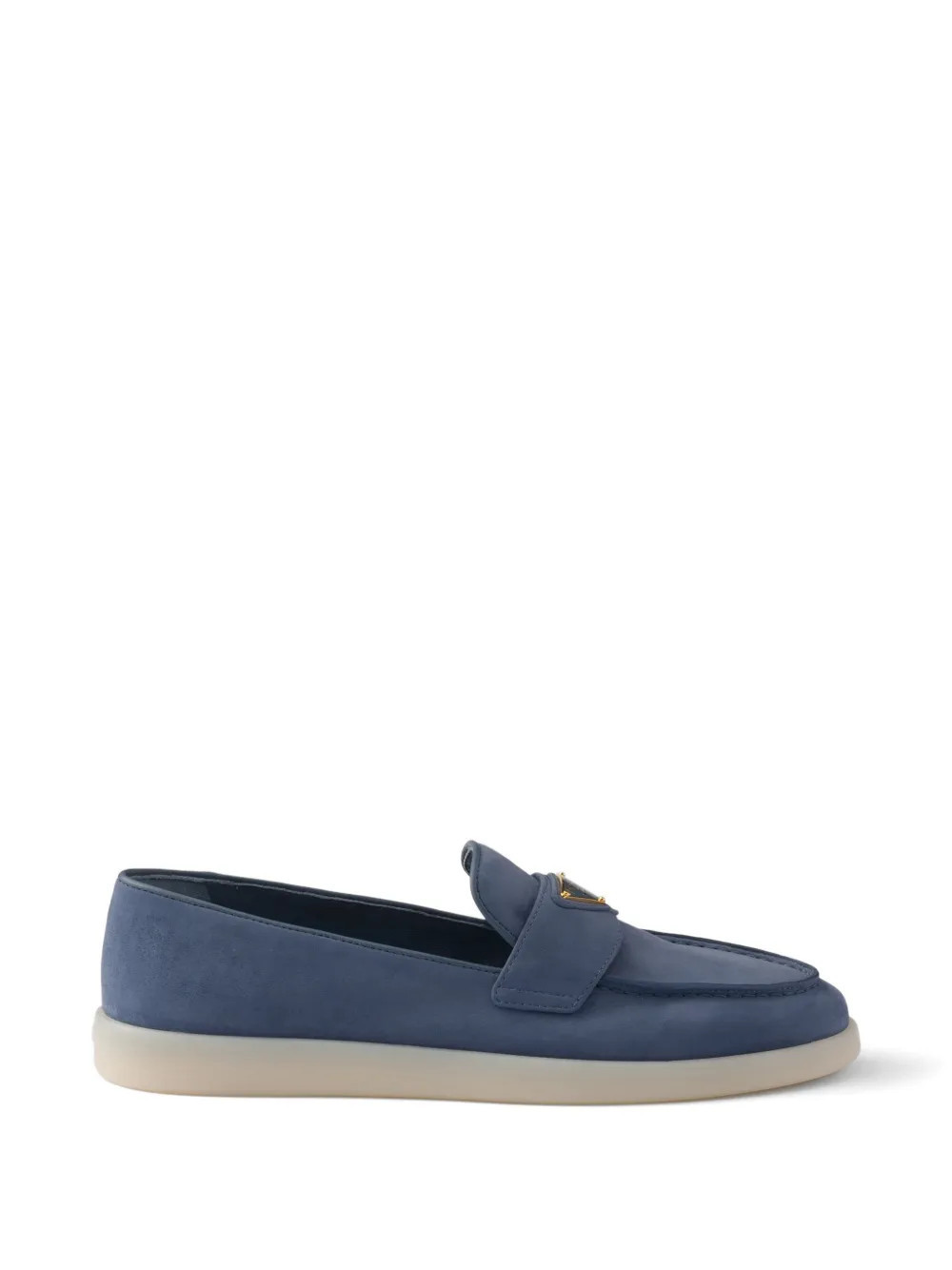 Prada nubuck loafers - Blue | Farfetch Global