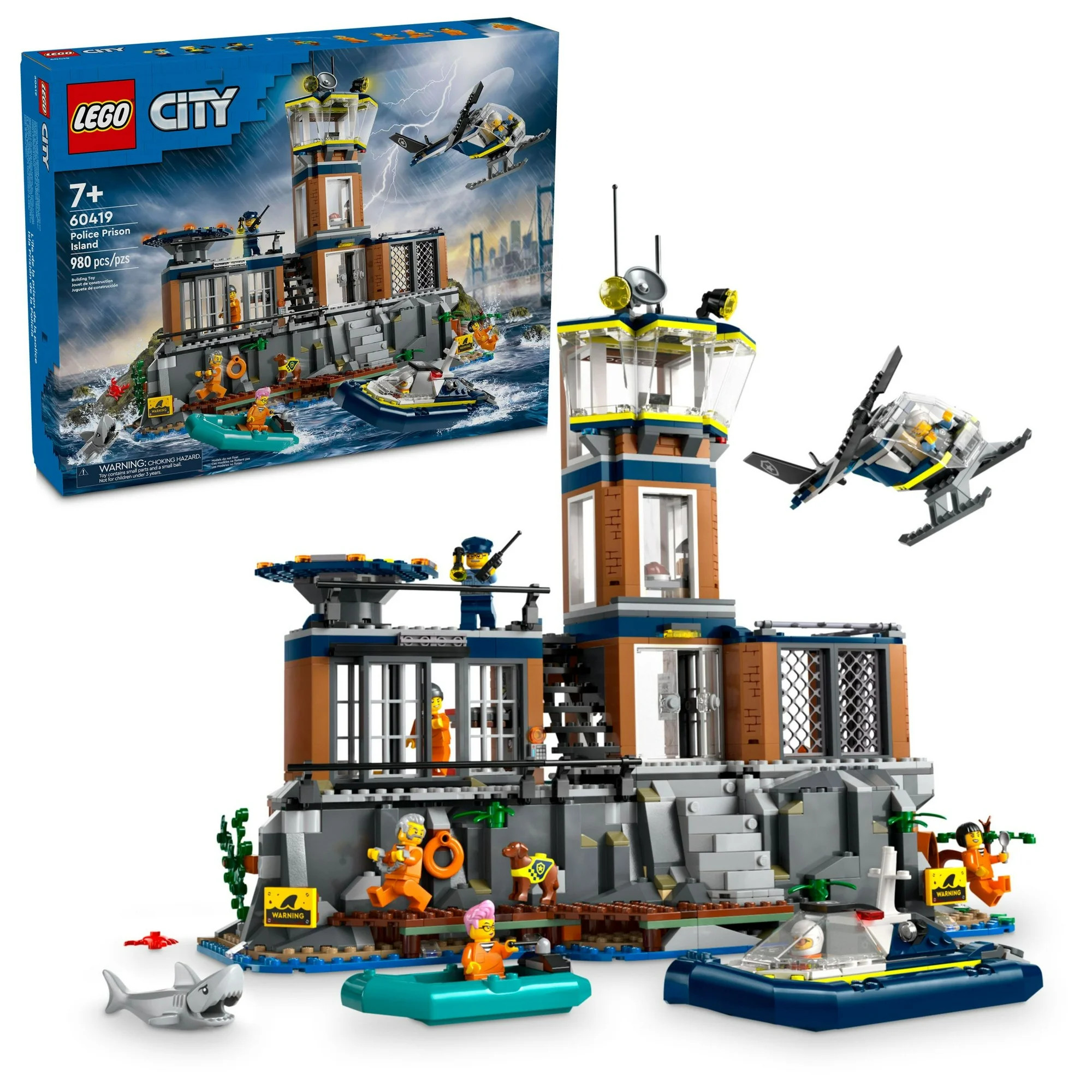 LEGO City Police Prison Island Toy Building Set, Birthday Gift for Boys and Girls Ages 7 Plus, Im... | Walmart (US)