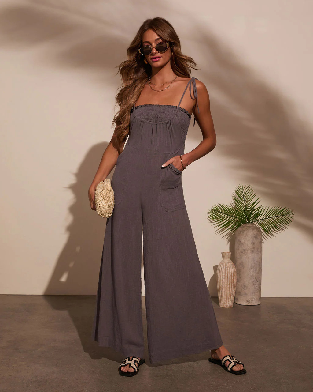 Paradise Pause Smocked Bust Jumpsuit | VICI