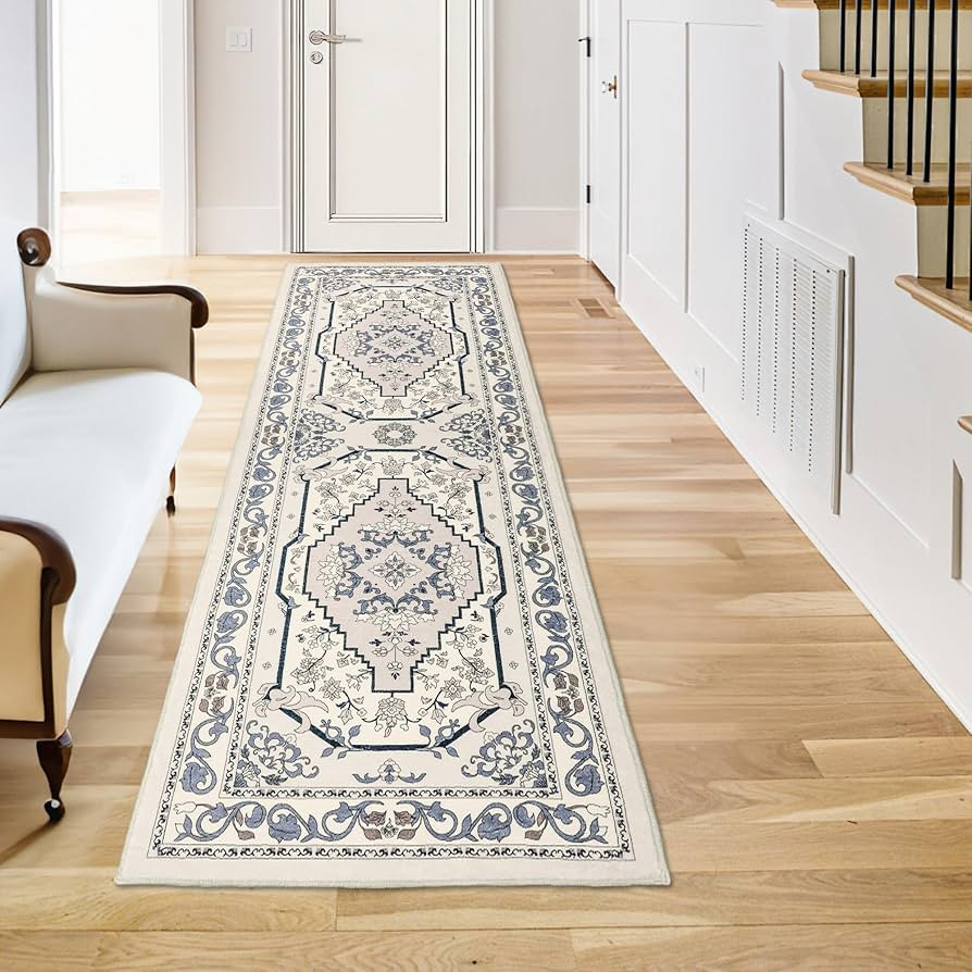 ROTTOGOON Hallway Runner Rug 2'x6' Washable Vintage Distressed Area Rug Laundry Rug with Rubber B... | Amazon (US)