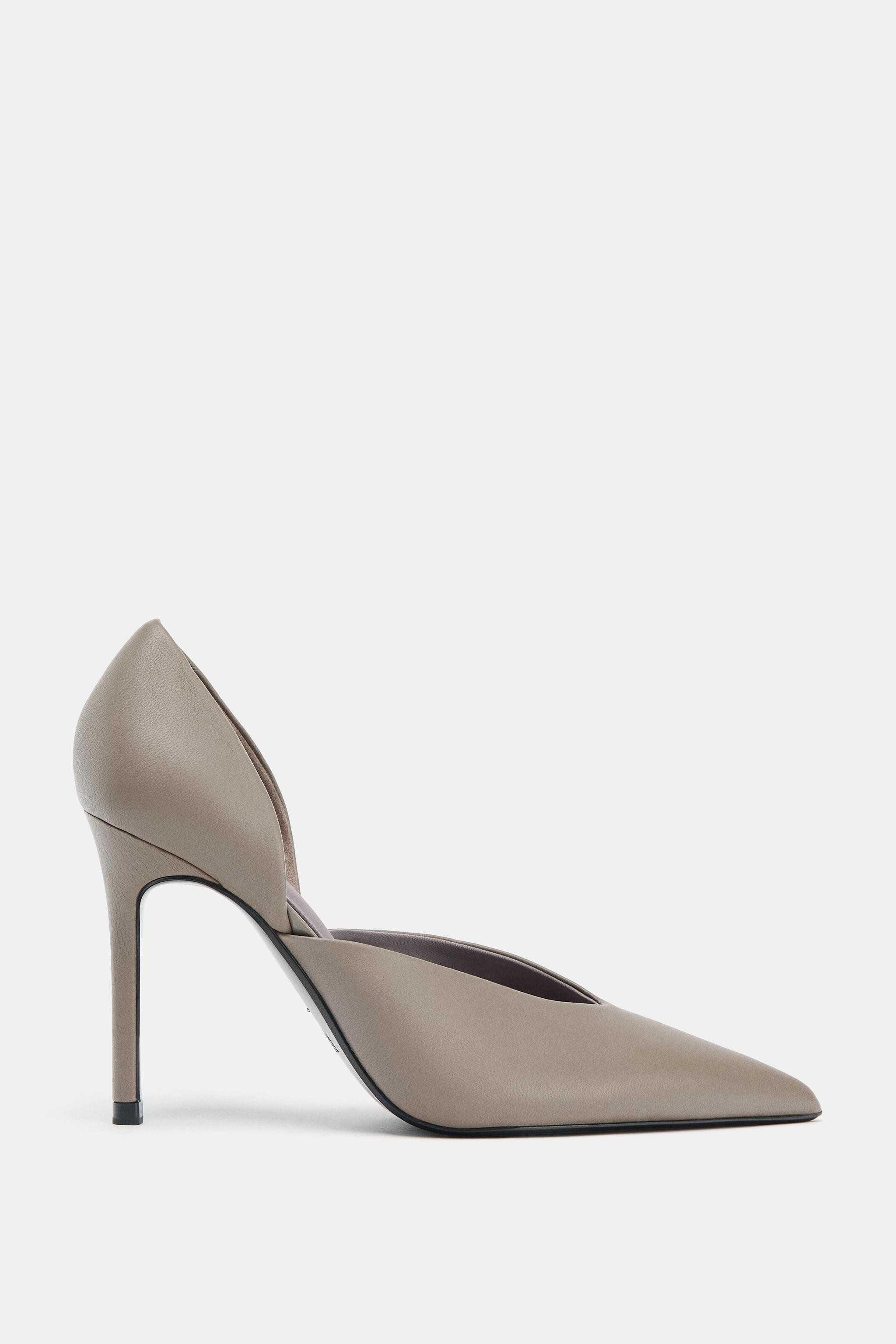 HIGH HEELED LEATHER SHOES | Zara US