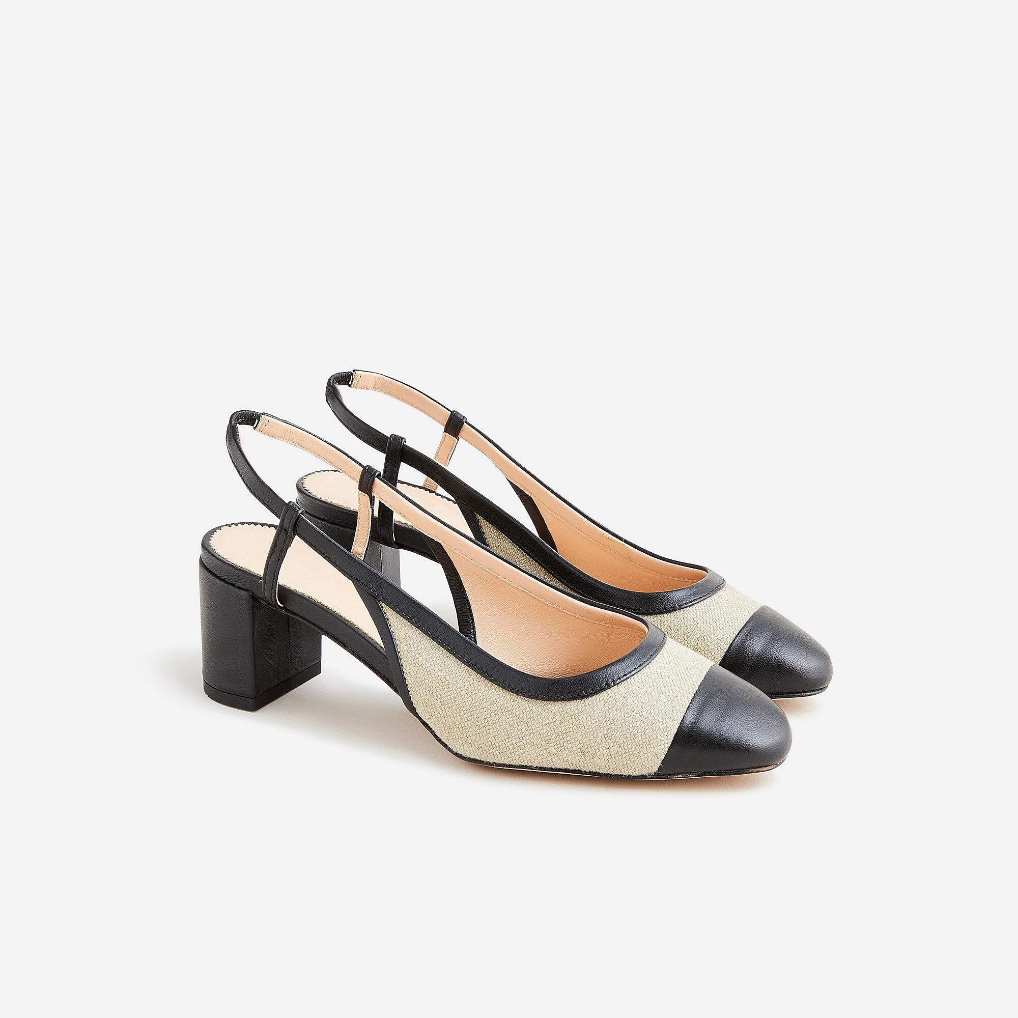 Millie slingback heels in Italian linen | J. Crew US